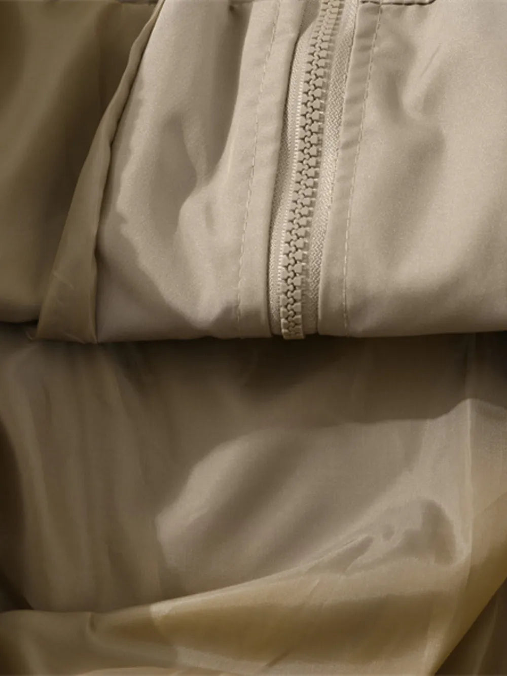 Men's Zip-Up Cotton Blend Jacket – 80% Polyester, 20% Cotton, Full Zip & Long Sleeve