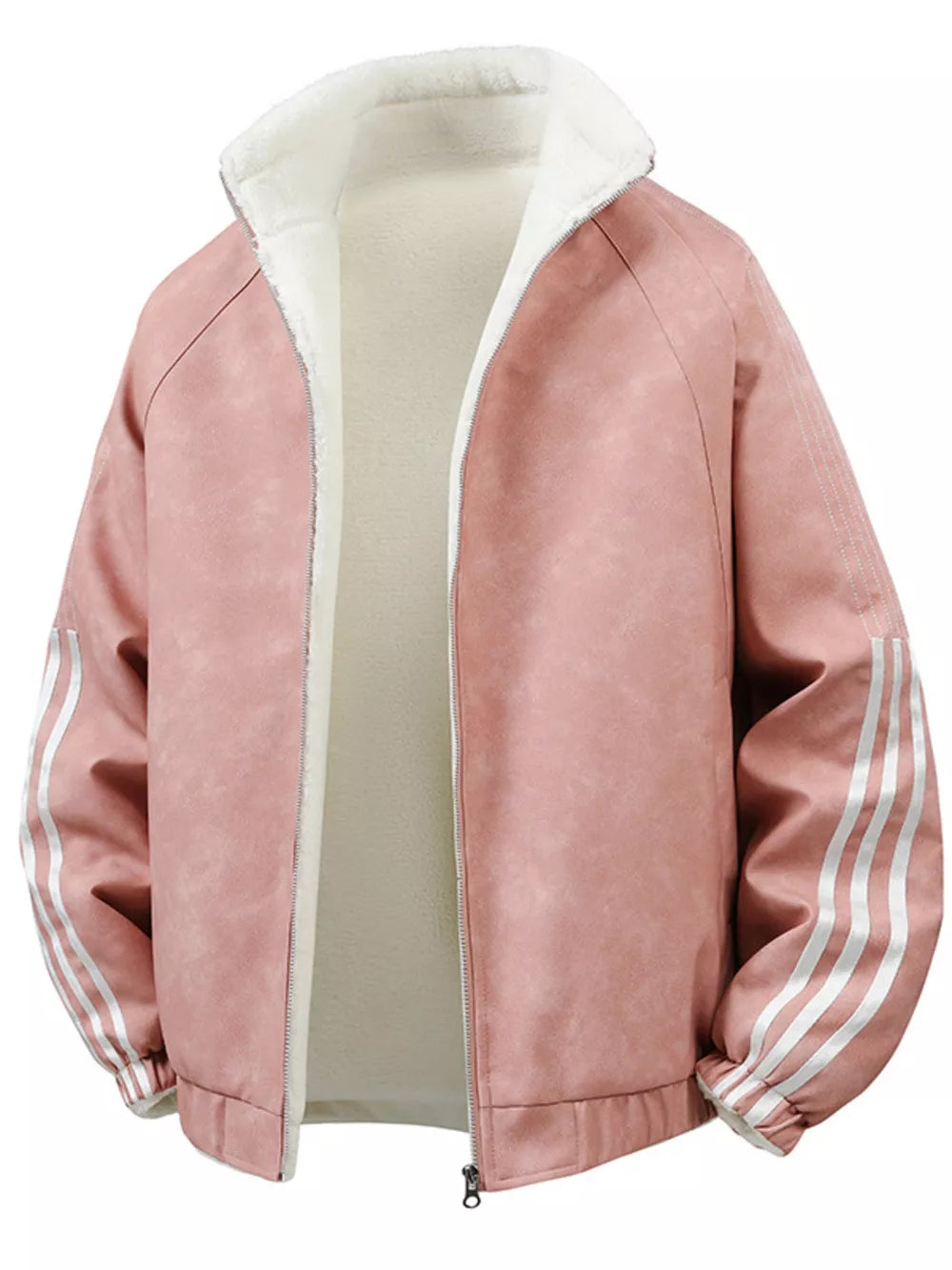 Men's Fleece-Lined Zip-Up Jacket – 100% Polyester Shell, Full Zip & Pocketed | Sizes M–2XL