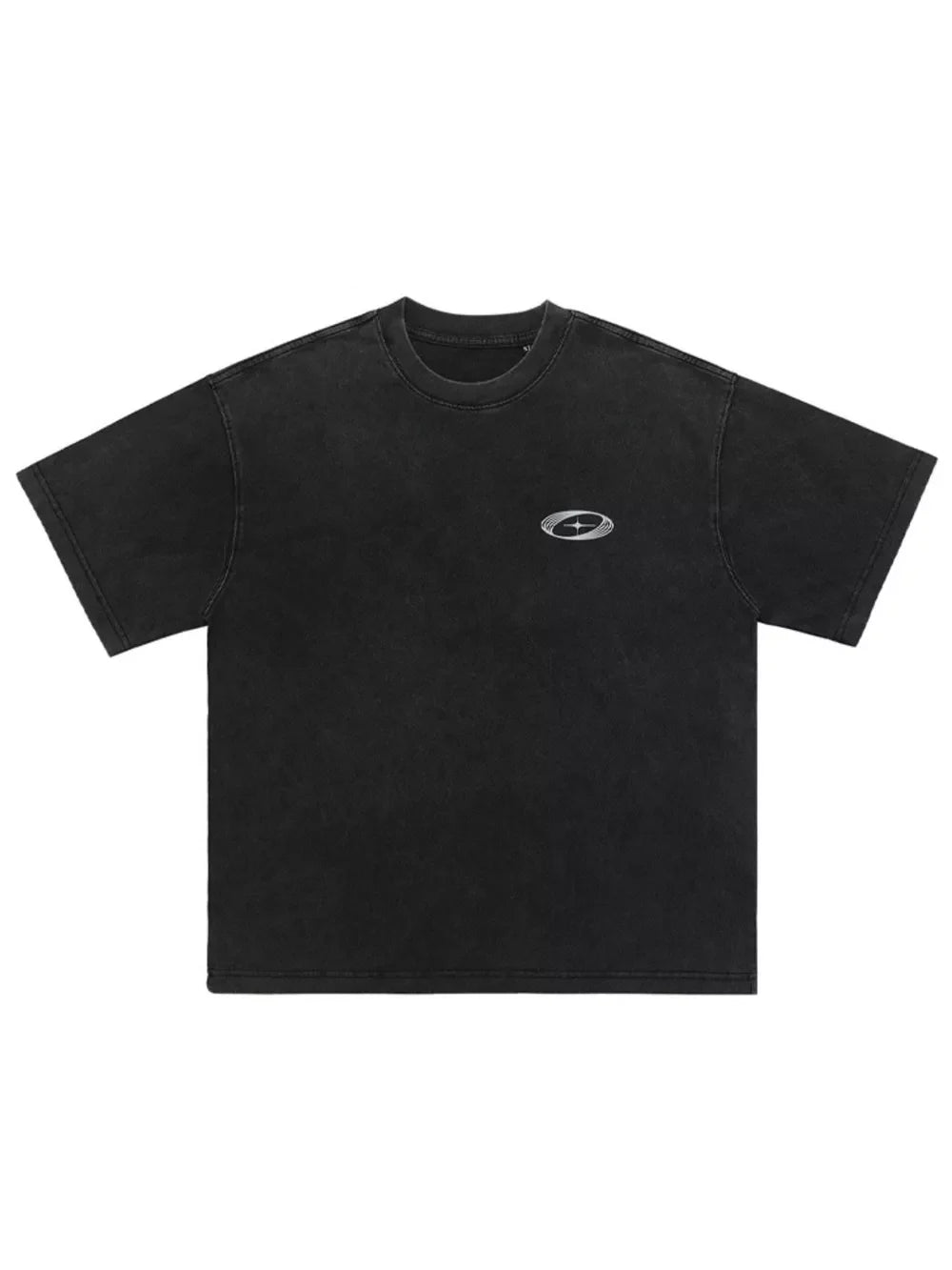 Men's Oversized Round Neck T-Shirt – Soft Cotton Blend Relaxed Fit