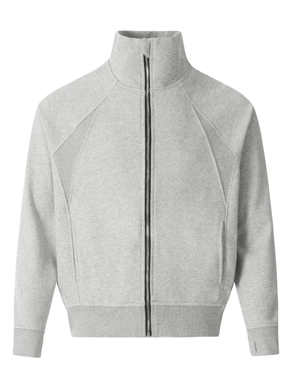 Men's Zip-Up Stand Collar Jacket – 85% Cotton Blend, Full Zip & Structured Collar