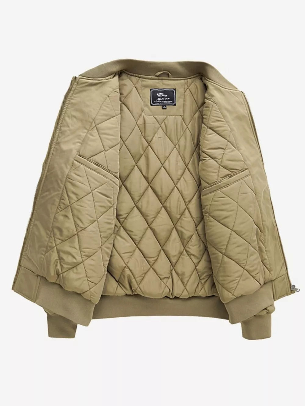 Men's Plus Size Bomber Jacket – 100% Polyester, Full Zip & Pocketed | Sizes M–4XL