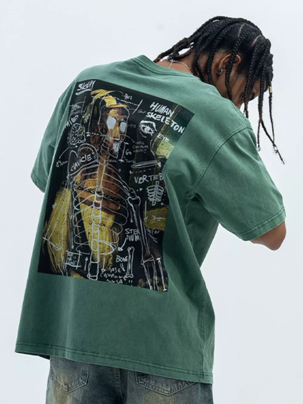 Men's Oversized Round Neck T-Shirt – Soft Cotton Blend Relaxed Fit