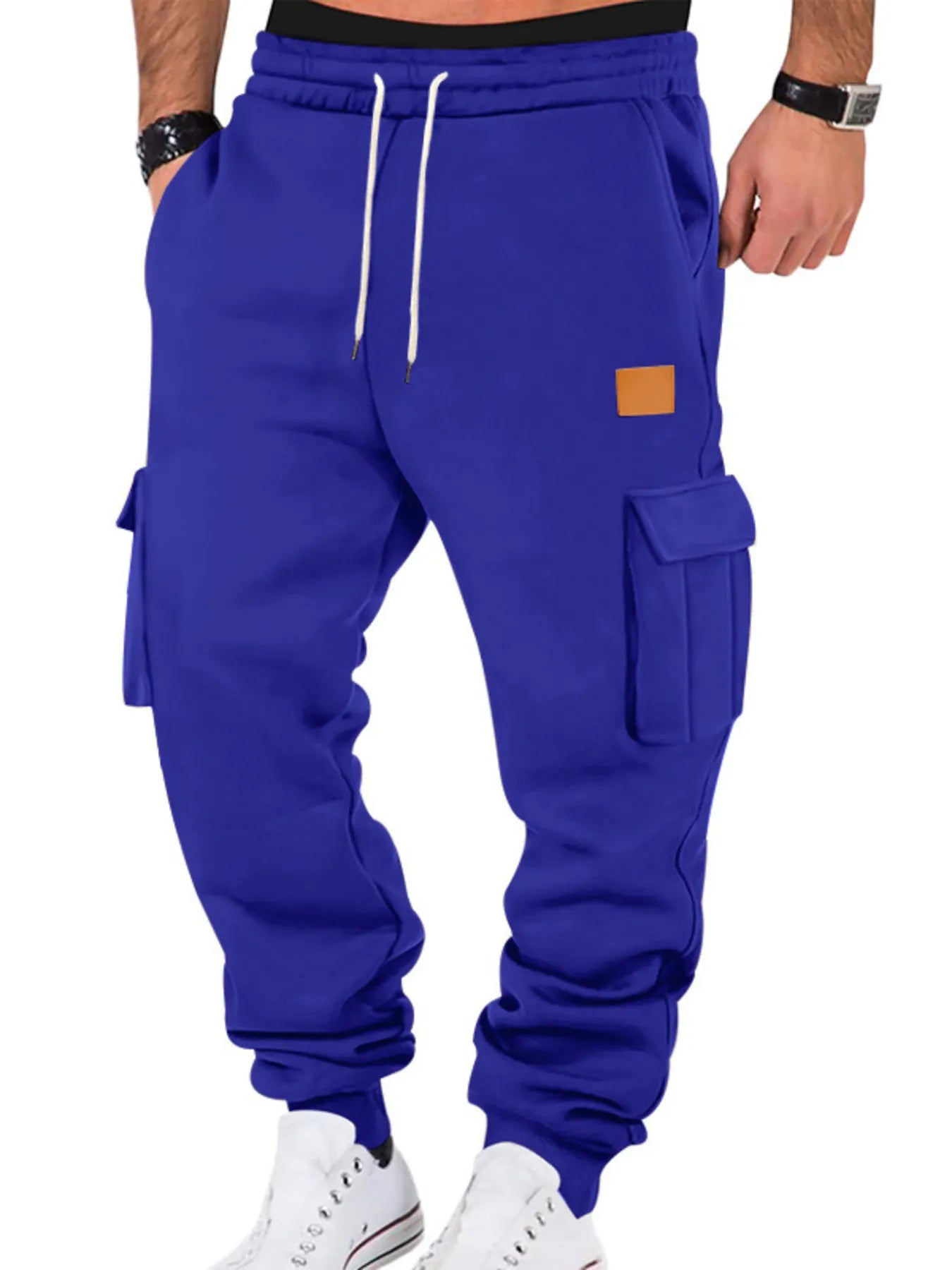 Men's Drawstring Cargo Jogger Pants - Comfortable Utility Joggers with Multiple Pockets