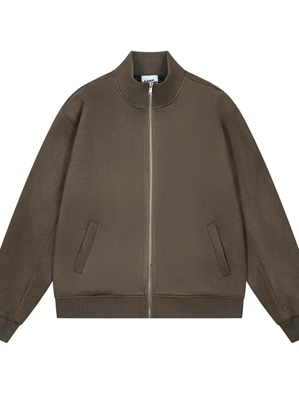 Men's Zip-Up Stretch Jacket – 95% Polyester, 5% Spandex, Full Zip & Pocketed
