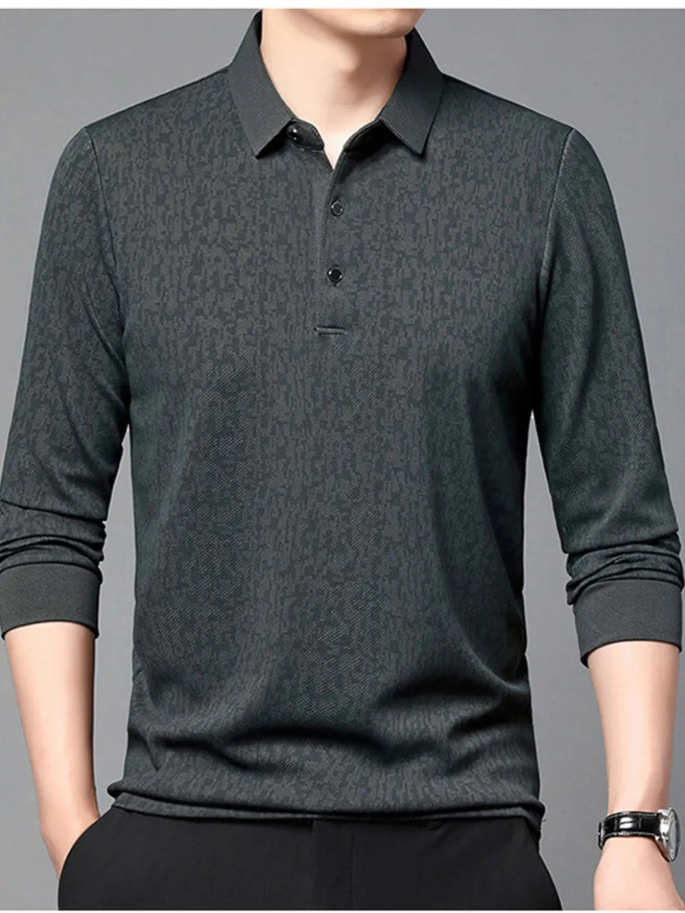 Men's Plus Size Button Detail Polo Shirt – Short Sleeve Cotton Blend