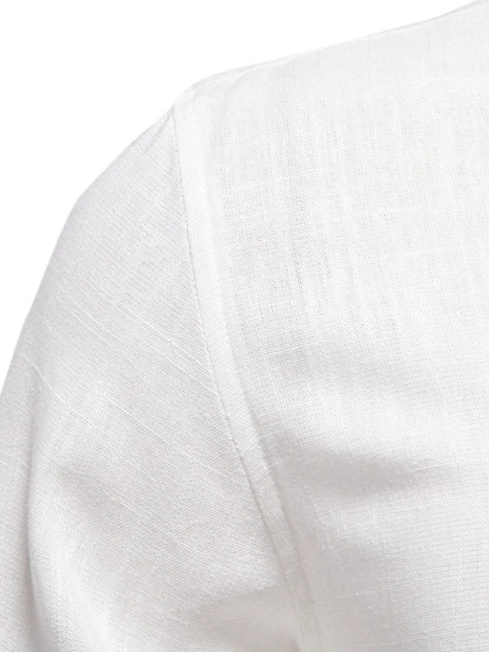 Men's Collared Button-Down Shirt – Viscose Linen Blend Clean Minimal Top