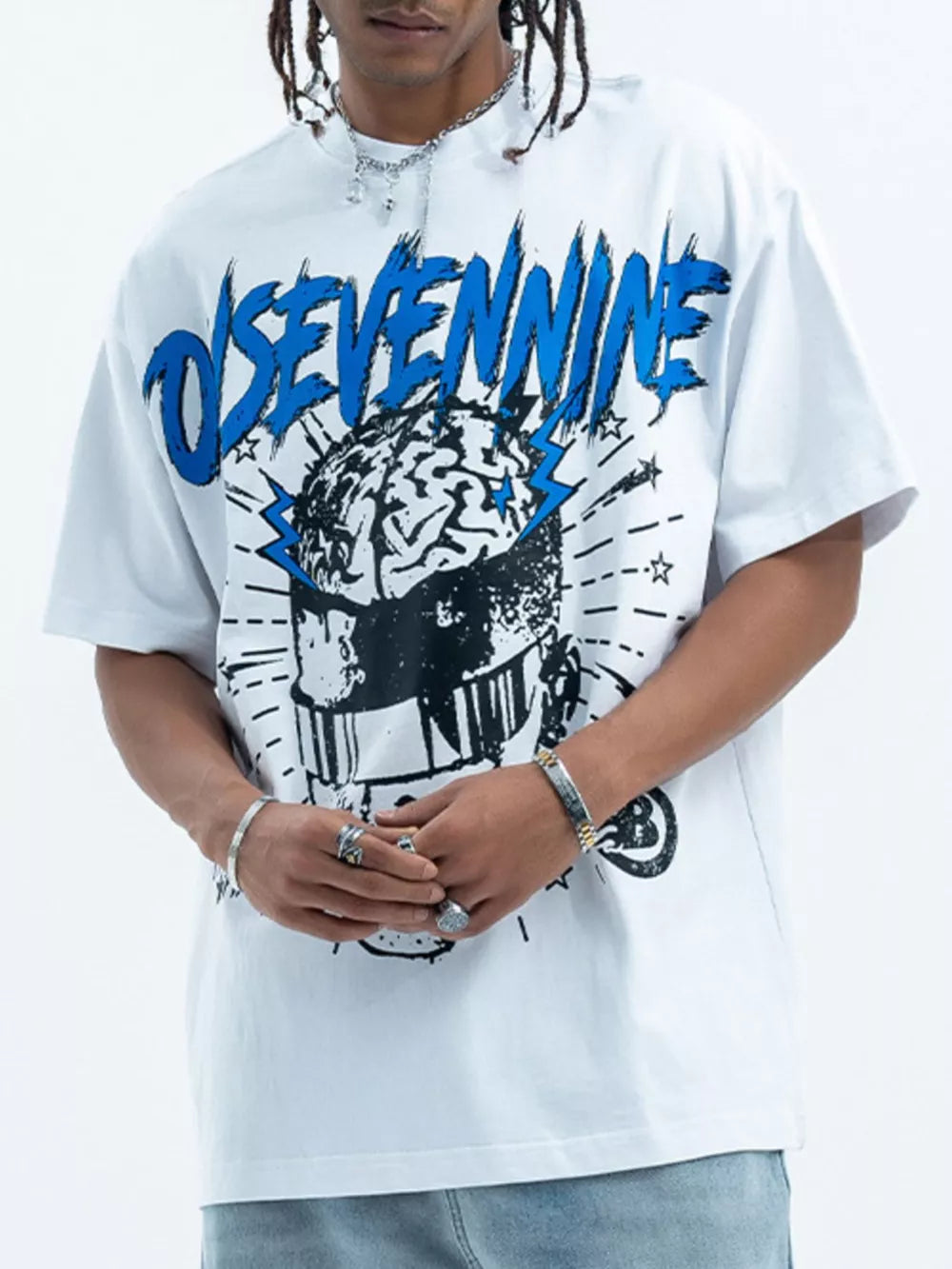 Men's Graphic Relaxed Fit T-Shirt – Oversized Streetwear Cotton Blend