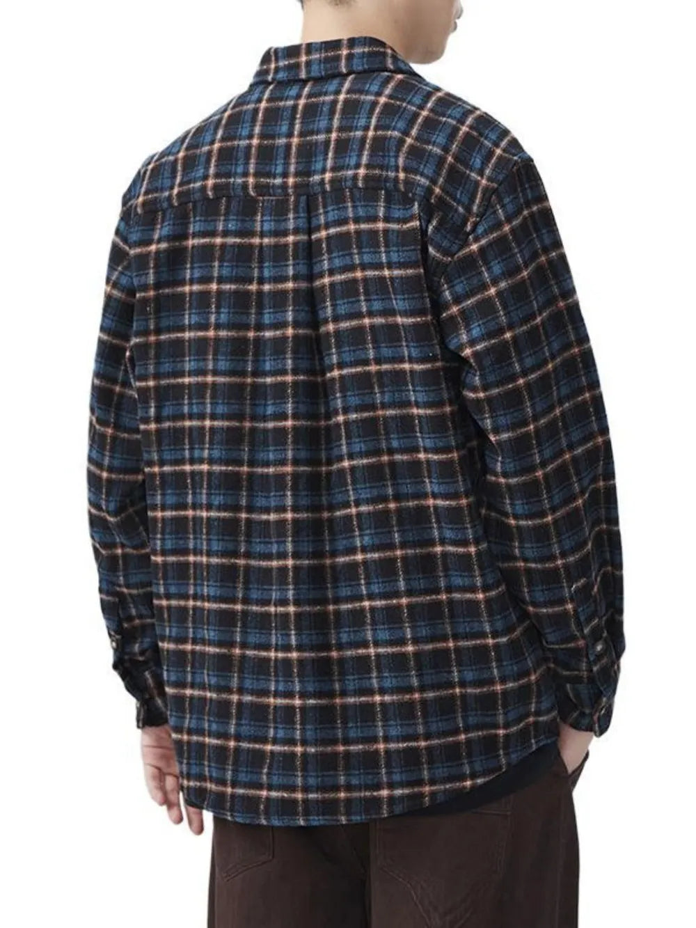 Men's Plus Size Plaid Button-Up Shirt – Oversized Pocketed Big & Tall