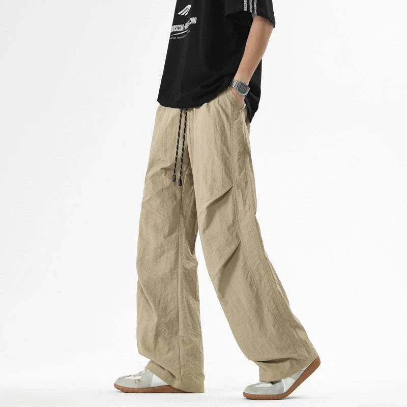 Men's Wide Leg Cargo Pants – Relaxed Fit 100% Cotton Streetwear