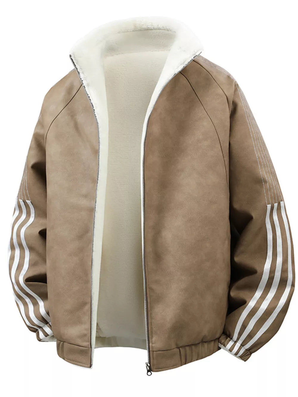 Men's Fleece-Lined Zip-Up Jacket – 100% Polyester Shell, Full Zip & Pocketed | Sizes M–2XL